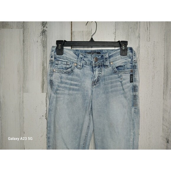 Silver Suki Mid Baby Boot W25L31 Light Wash Distressed - Picture 3 of 7